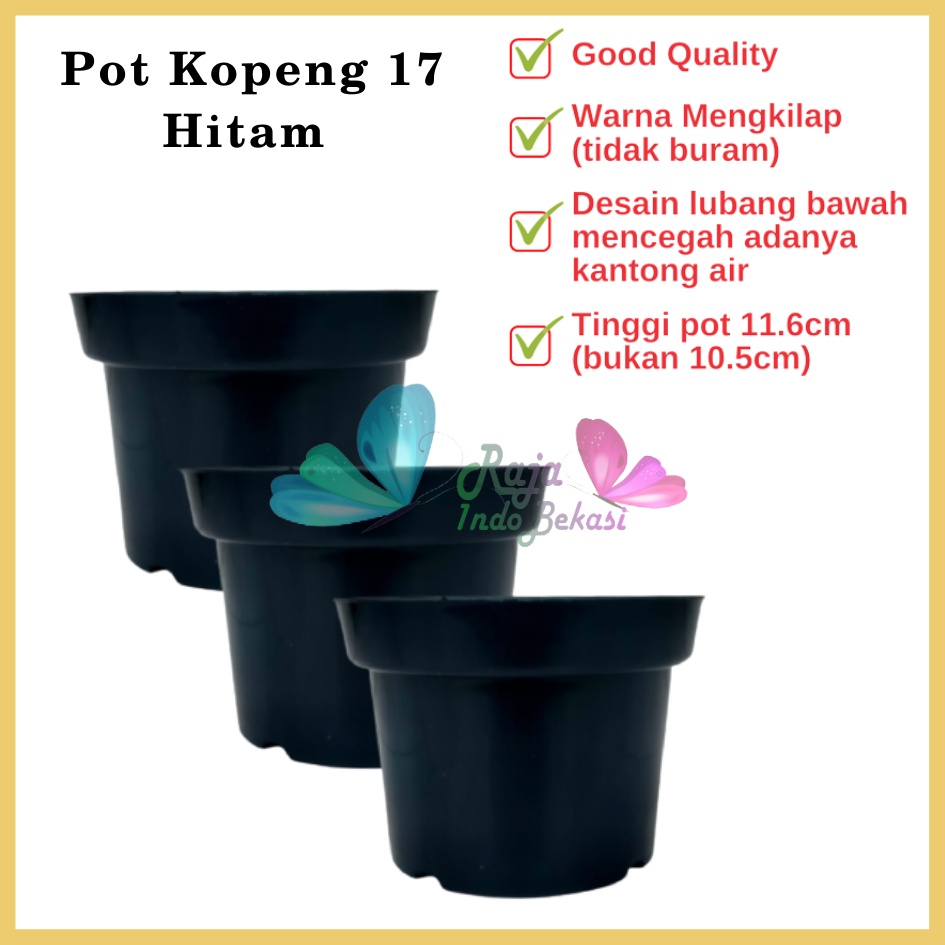 Pot Bunga Kopeng 17 Hitam By Garden Of Love Pot Bunga Plastik Murah Mirip Pot Tani 17 Putih