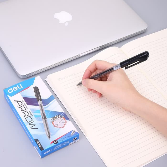 

MURAH DELI BOLPOIN,PULPEN/ OIL PEN - 0.5MM HITAM/BLACK 12PCS/BOX EQ00820