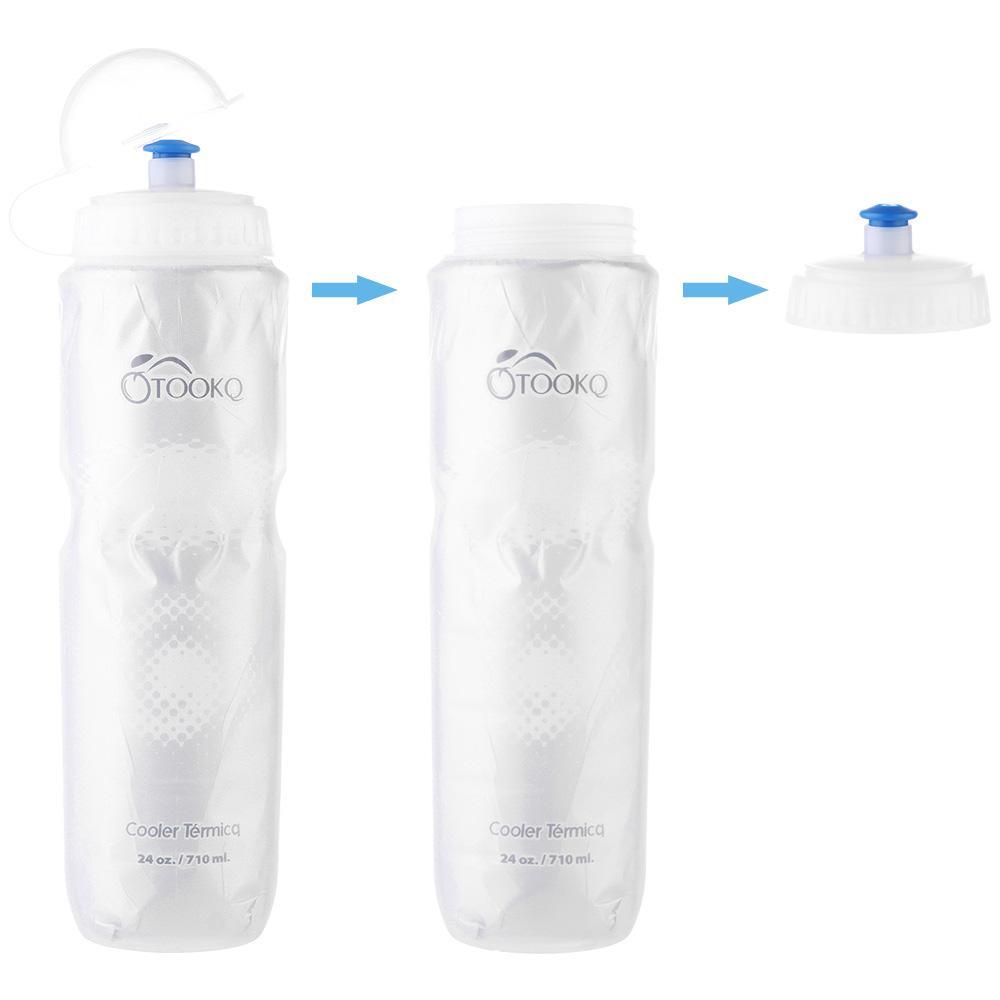 Populer 750ML Botol Olahraga Travel Gym Dual Layer Thermal Menjaga Bening BPA Free Sport Cup