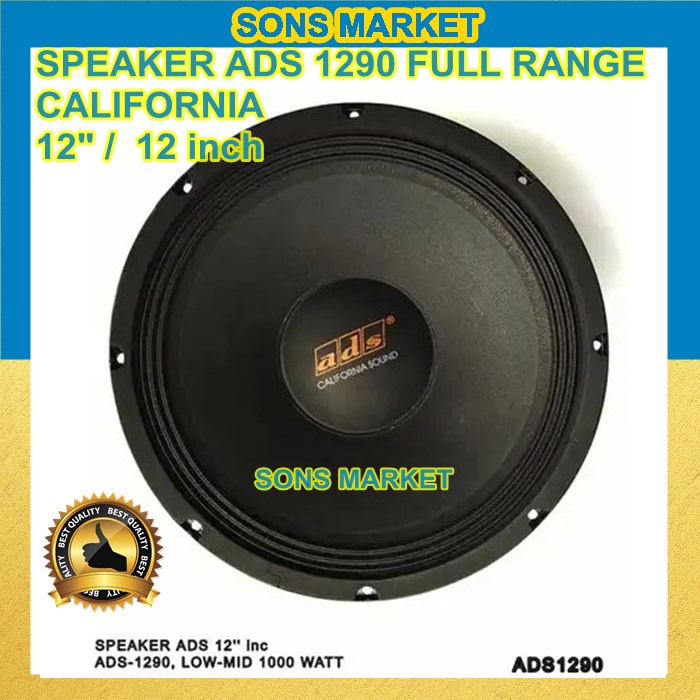 SPEAKER ADS CALIFORNIA 1290 12inch 12 inch FULL RANGE MID LOW