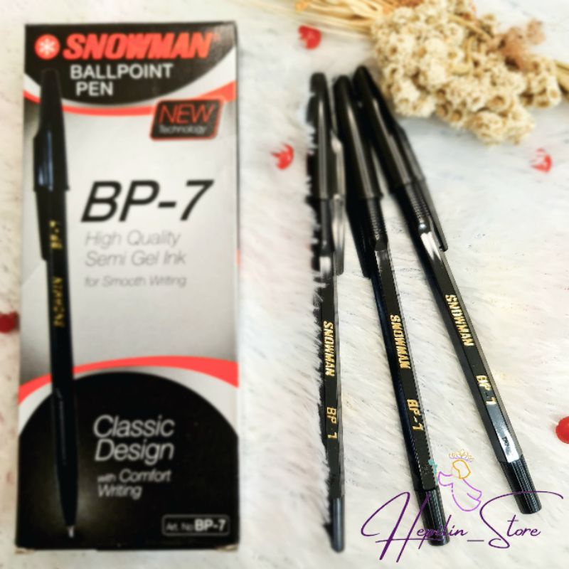 

Ballpoint Bolpen Pulpen Snowman BP-7 BP7 Satuan