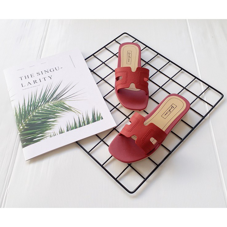 BB PUFFY Import H FASHION Sandal Wanita Murah Slip Casual Teplek Sendal Cewek Flat