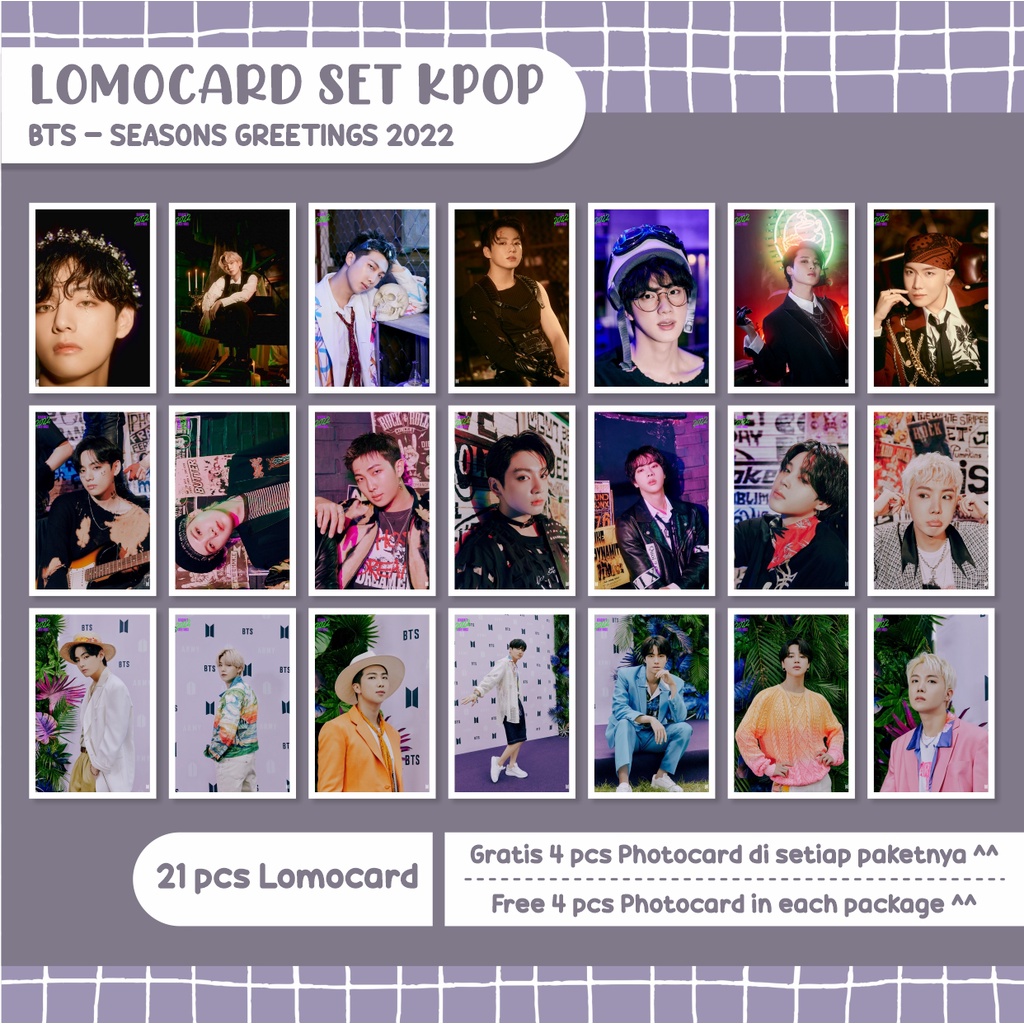 ISI 21 PCS LOMOCARD SET KPOP | BTS | SEASONS GREETINGS 2022