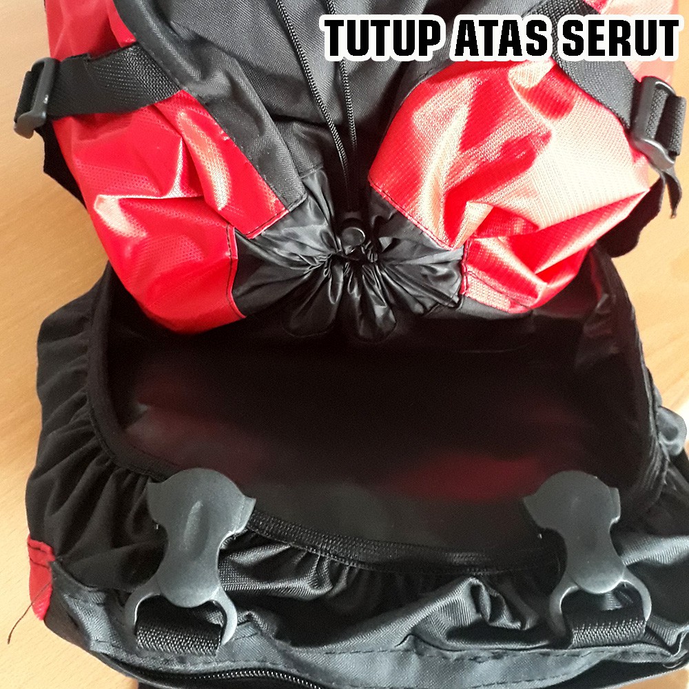 Tas Gunung Pria 60 Liter Carrier 60L Keril Cowok Polo Net Gratis Rain Cover