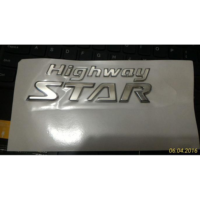 Emblem bagasi " HIGHWAY STAR " HWS Livina HWS Serena HWS