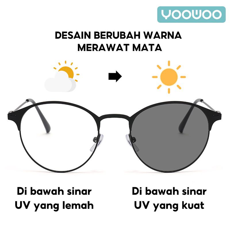 kacamata PHOTOCROMIC & Anti radiasi Oval