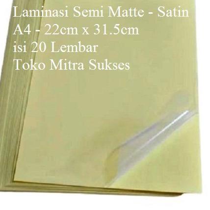 

Update! Laminasi Dingin Semi Matte - Satin A4 销