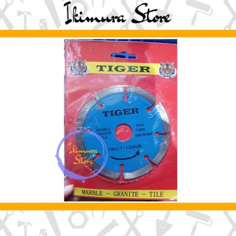 Diamond Wheel Mata Potong Keramik Granit 4&quot; Dry Tiger