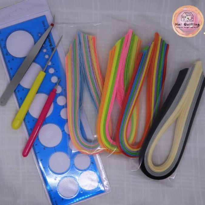 

Silahkan Order] 20 Campur Alat paper Quilling Paket Kertas dan Warna