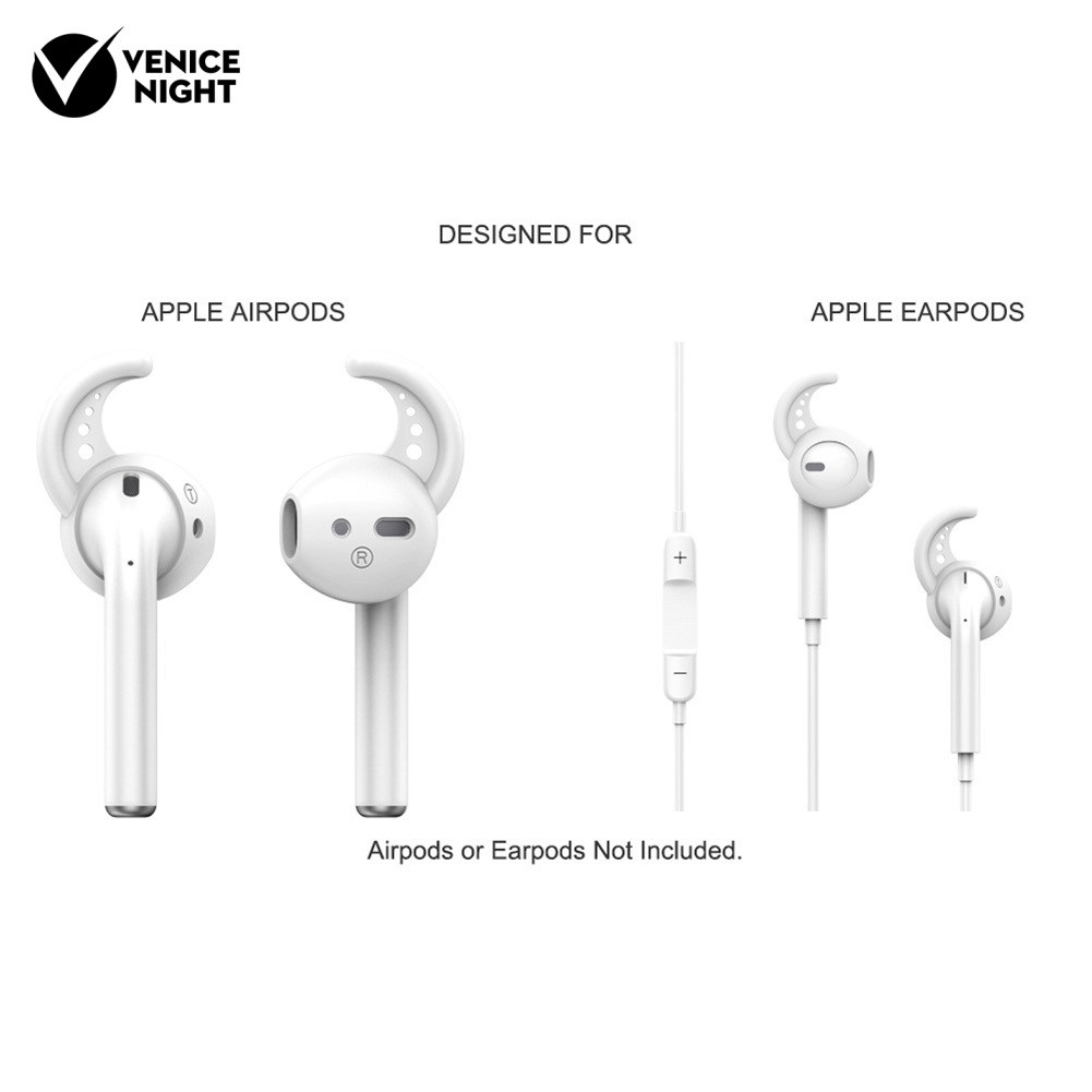 1 Pasang Cover Earbud Anti Hilang Bahan Silikon Untuk Airpods 1 2