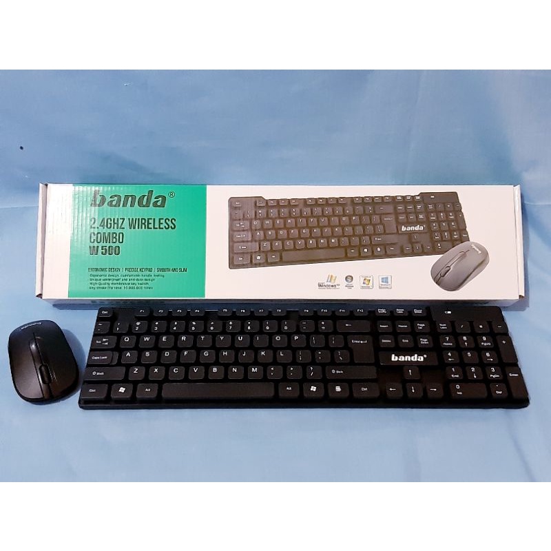 KEYBOARD MOUSE WIRELESS BANDA W200 / BANDA WIRELESS KEYBOARD MOUSE COMBO W200