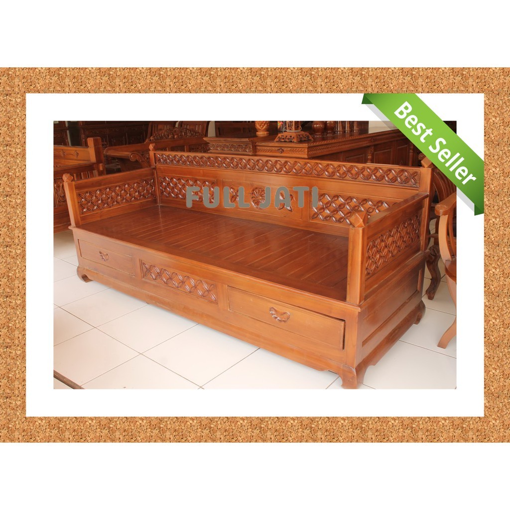 Bangku Kayu Bangku Panjang Kursi Bale Kayu Jati Asli FULL JATI