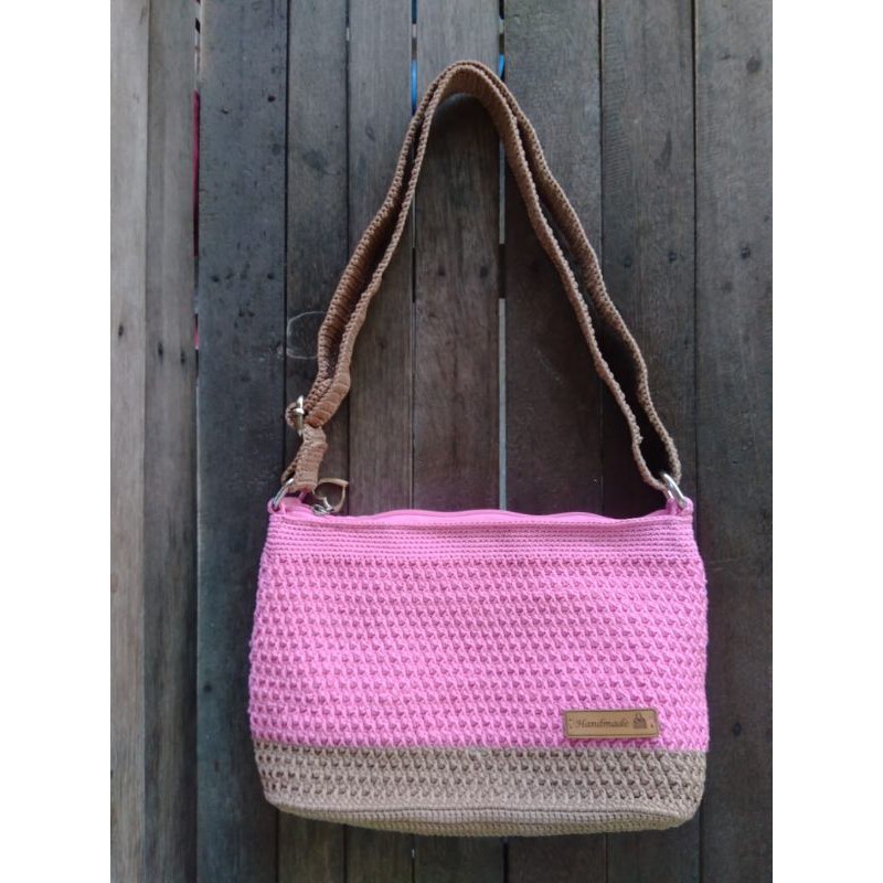 Tas Rajut Slempang Benang Polyster