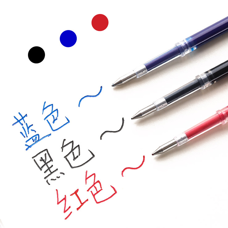 [Ready Stock] M&amp;G 20 Pcs Retractable Gel Pen Refill 0.5mm Black / Red / Blue Ink Bullet Tip Spring Type Push Pen Refill