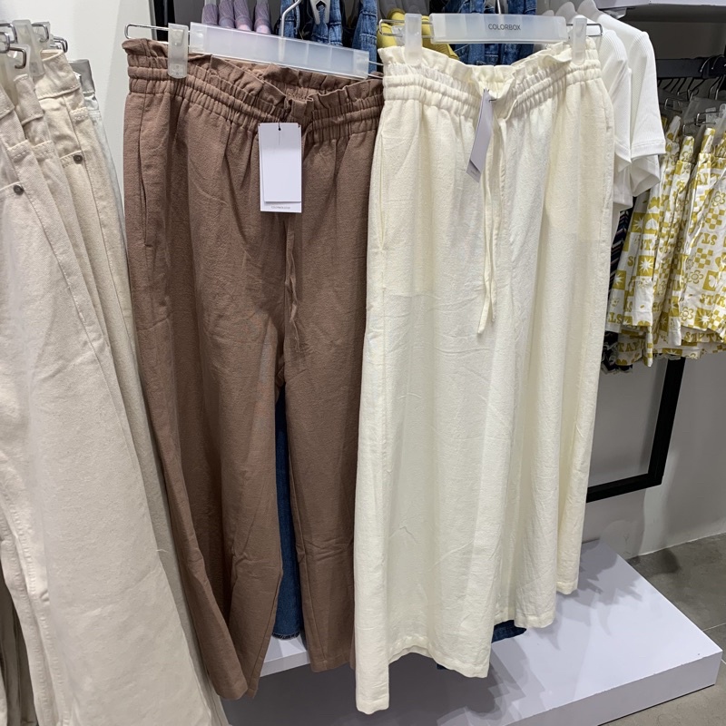 Celana Kulot Bahan Linen Colorbox