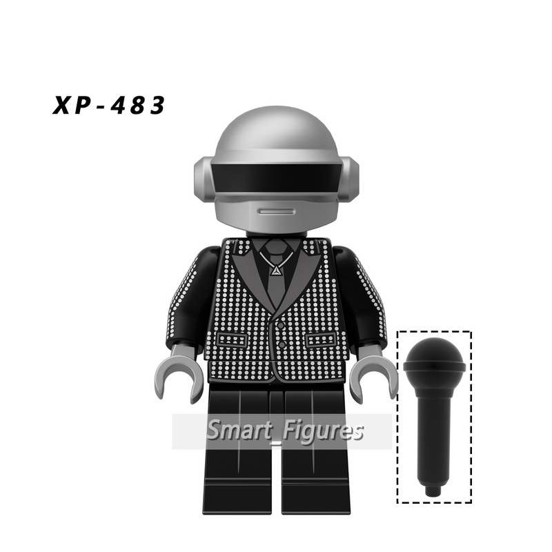 Mainan Balok Bangunan Mini Figure Daft Punk Prancis Band Musik Menari KT1063 Untuk Koleksi Hadiah