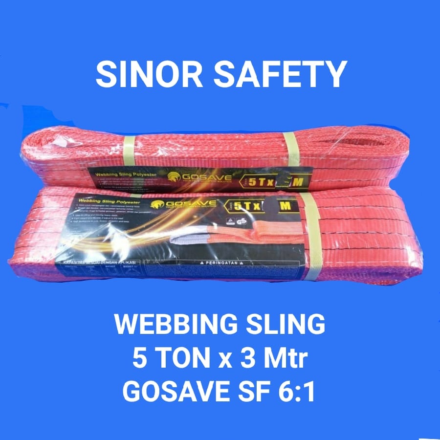 Webbing SLING 5 Ton x 3 Meter Tali Pengangkat Barang