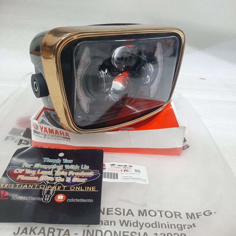 reflektor lampu depan led daymaker ring ori gold batok original rxking rx king rxk rxs