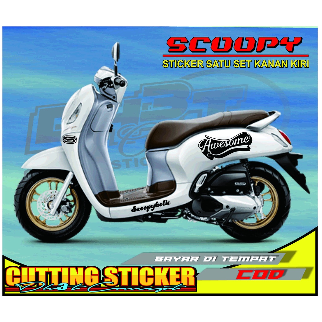 STICKER SCOOPY STRIPING AWESOME CUTTING STICKER SCOOPY SIMPLE