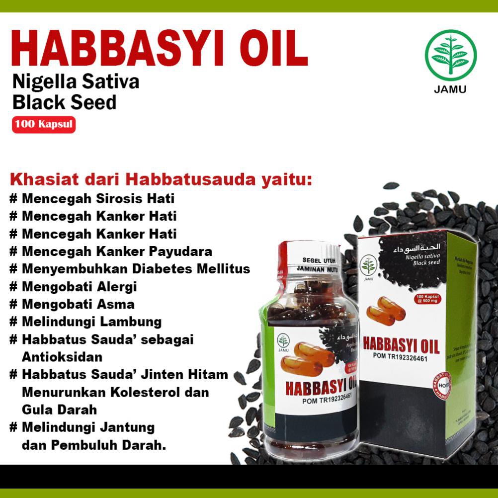 Habbasyi Oil Nigella Sativa Oil 100 Kapsul