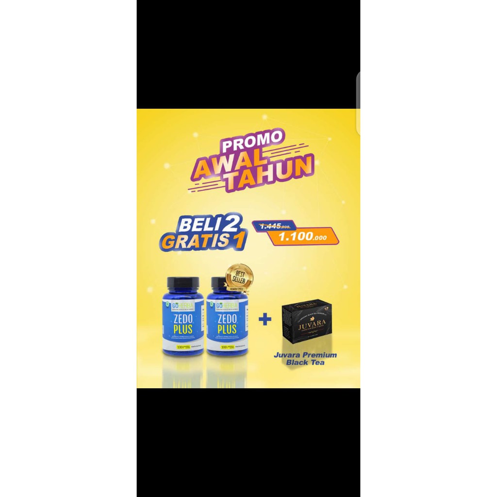 Paket SEHAT 2botol ZEDO PLUS free 1 JUVARA