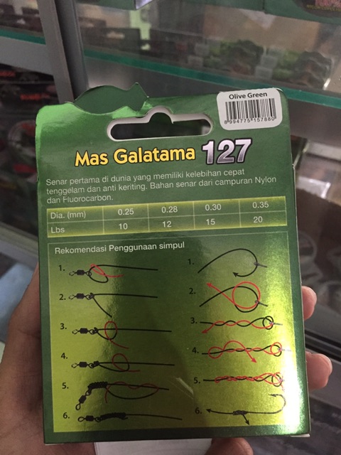 Senar nilon + Fluorocarbon Mas Galatama 0,28/12Lb