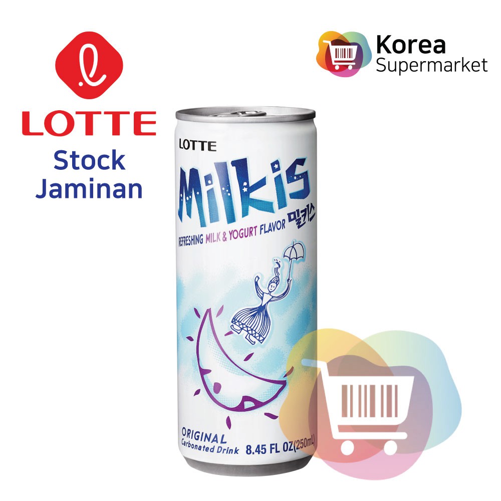 Lotte Milkis Soda 250ml/Soda Susu Asli Korea