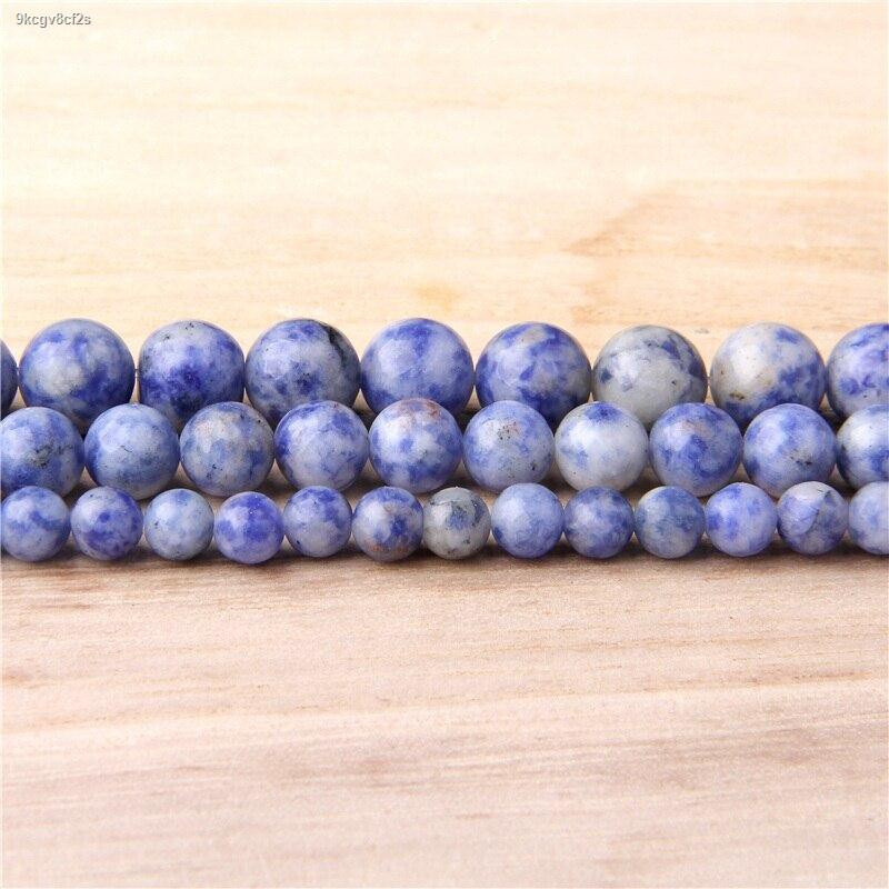 Natural Blue Sodalite Stone Jaspers Beads Round Loose Spacer