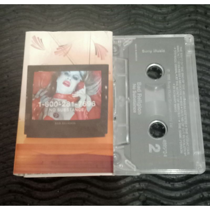 Kaset Pita Cassette Tape Bad Religion - No Substance - Punk Rock