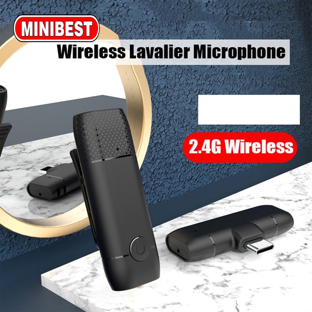 [MB] Wireless Lavalier Microphone Mini Mic for Android Phone Lightning &amp; Type-C