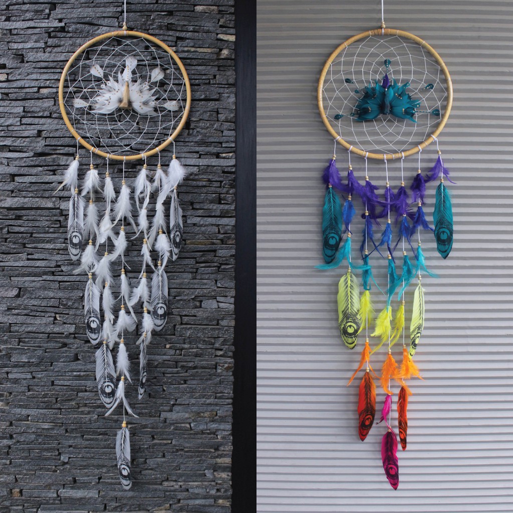 Dream Catcher Merak Kecil 30 Cm Hiasan Dinding Home Decor