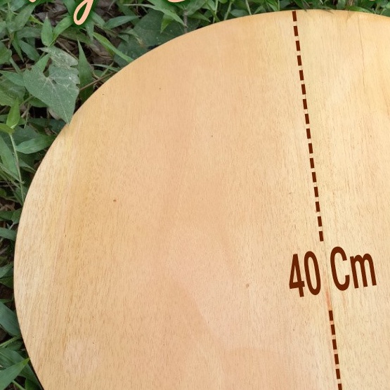 Round wood kayu bulat 40 Cm talenan nampan kayu bahan meja samping