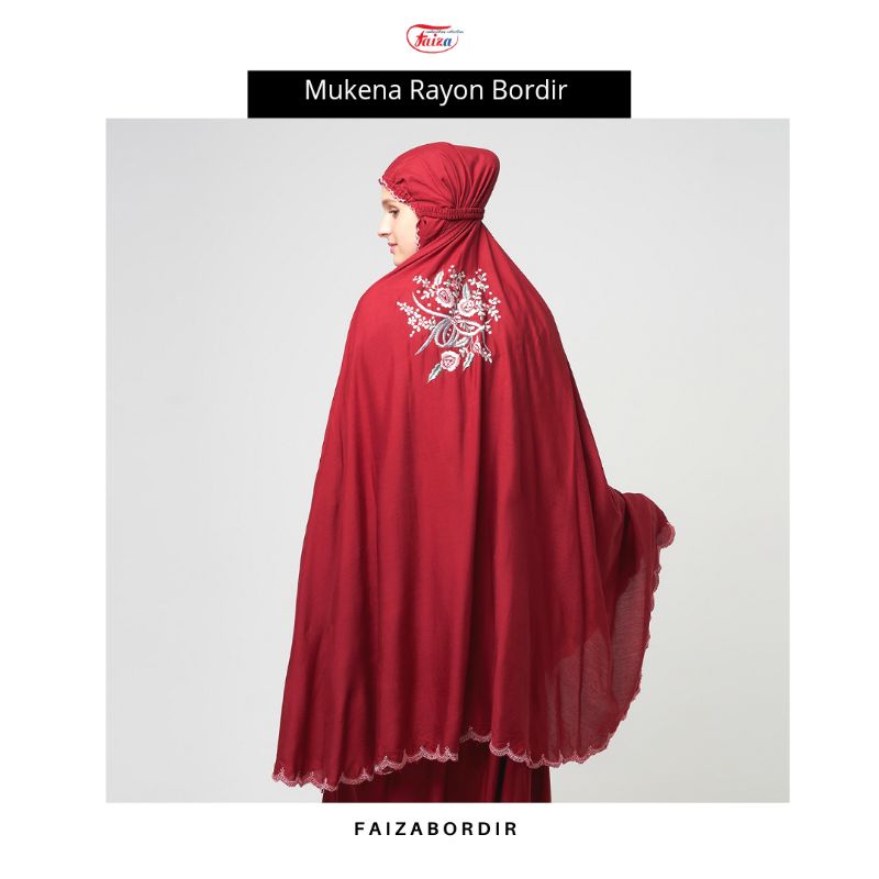 Mukena Rayon Bordir Jumbo / Mukena Jumbo Bordir Rayon Warna Sage Ungu Pink Maroon Armi Abu Putih