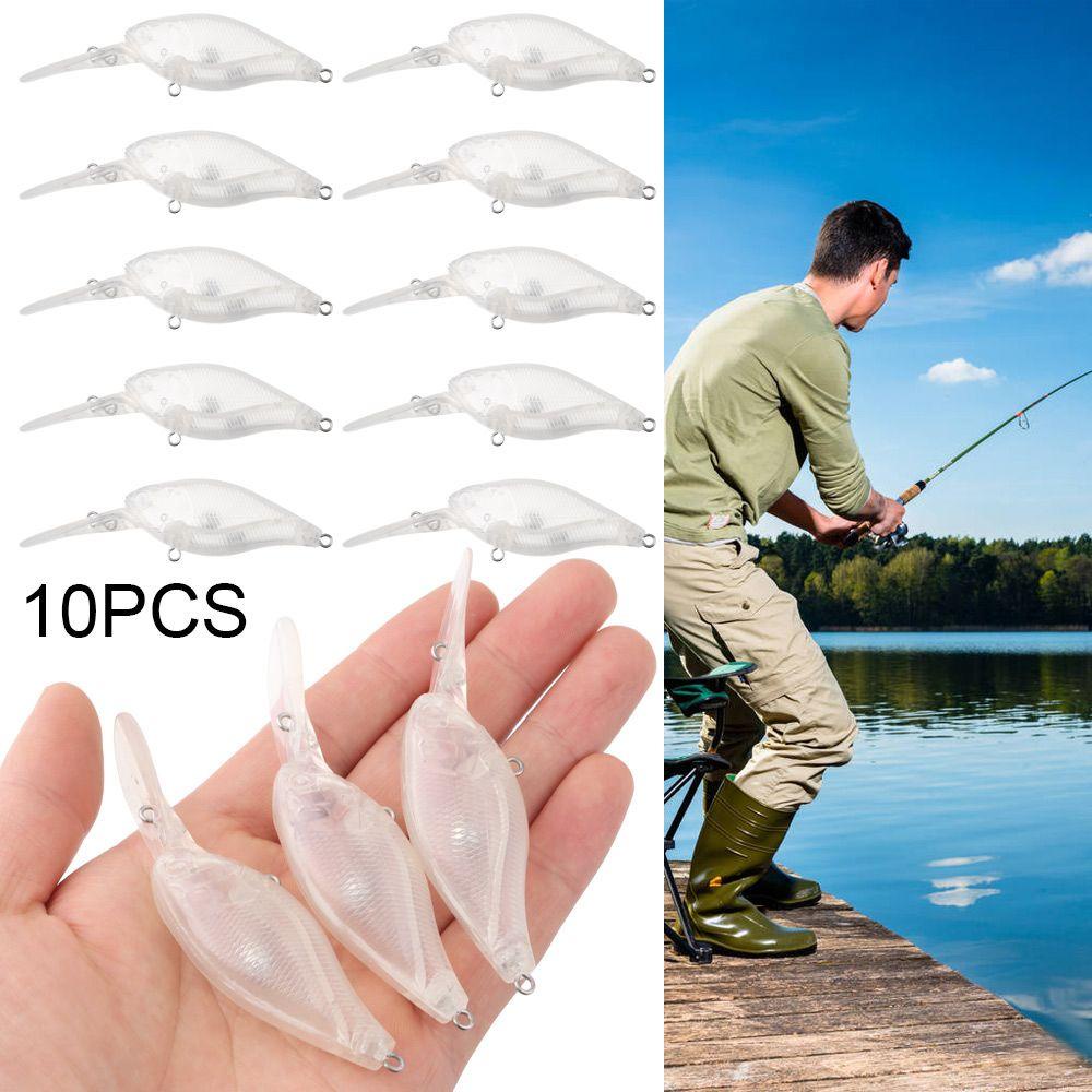 Solighter 10Pcs Umpan Pancing Ikan Minnow Kosong Bahan Plastik