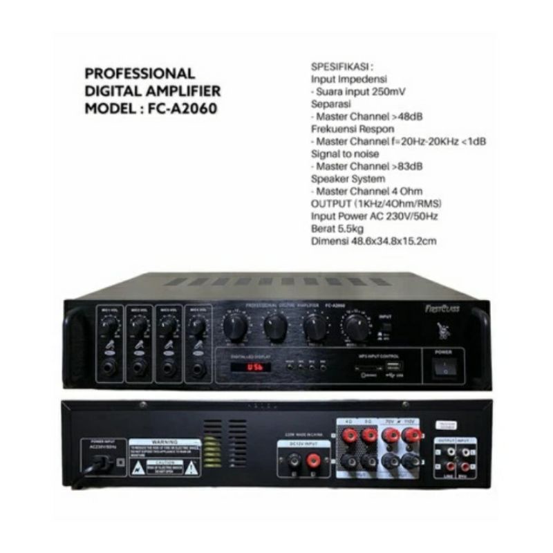 First class FC a2060 ampli firstclass toa fc a2060