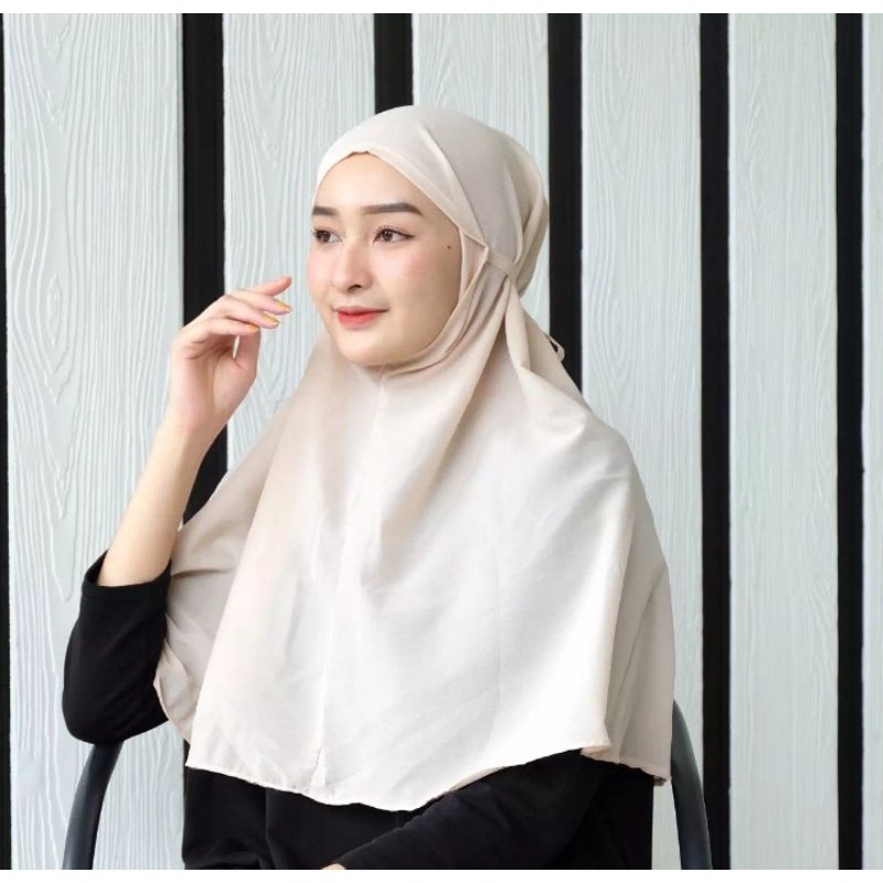 (DM) bergo mariyam diamond italyano bergo polos terlaris nonpet hijab instan