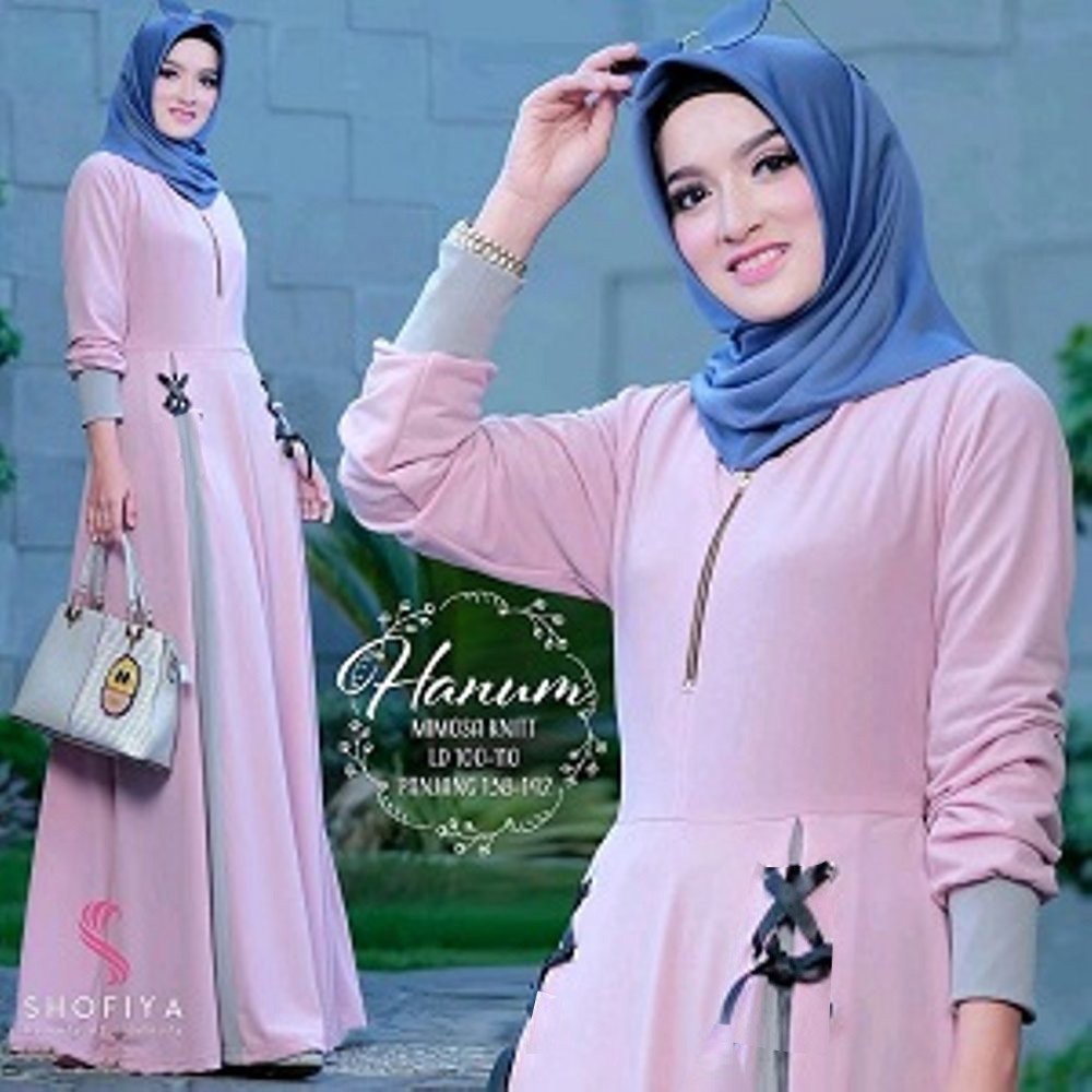 Baju muslim wanita HANUM DRESS Muslimah gamis syari