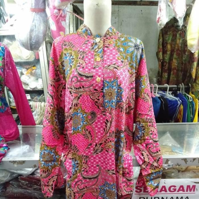 Daster Batik Kencana Ungu Tangan Panjang (Ld 21)