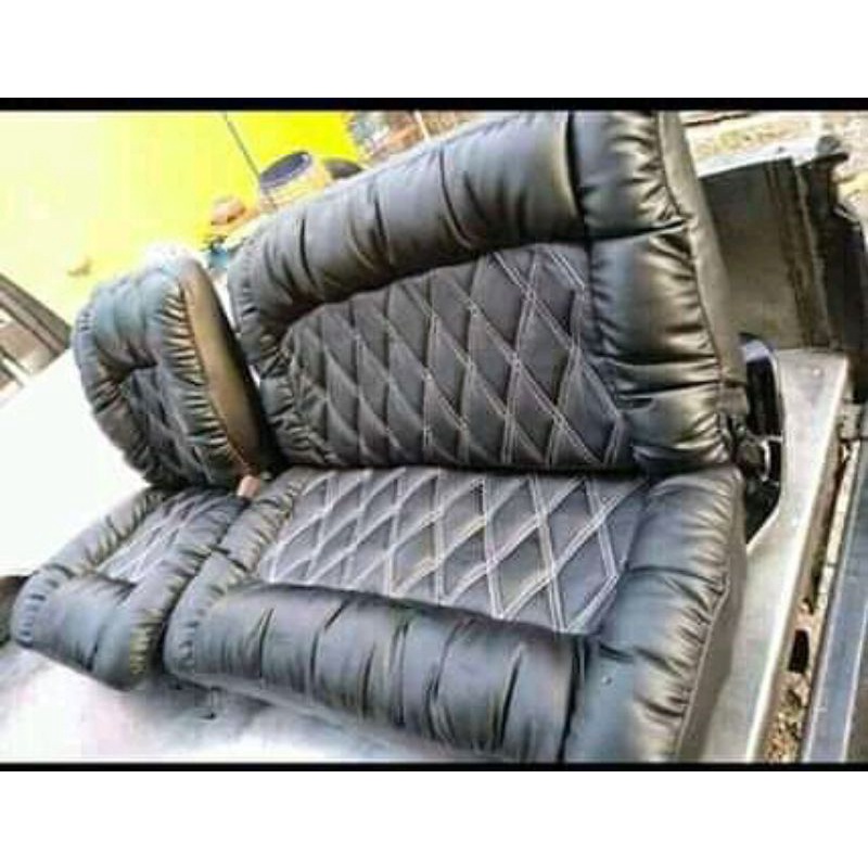 sarung jok L300 polos hitam.