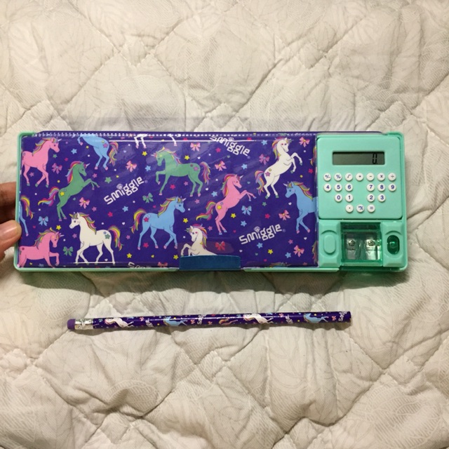 

Smiggle unicorn pencil case purple tempat pensil