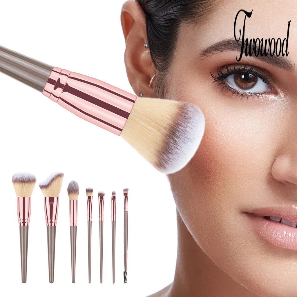 1 Set Brush Makeup Bulu Ringan Mudah Dibersihkan Untuk Wanita