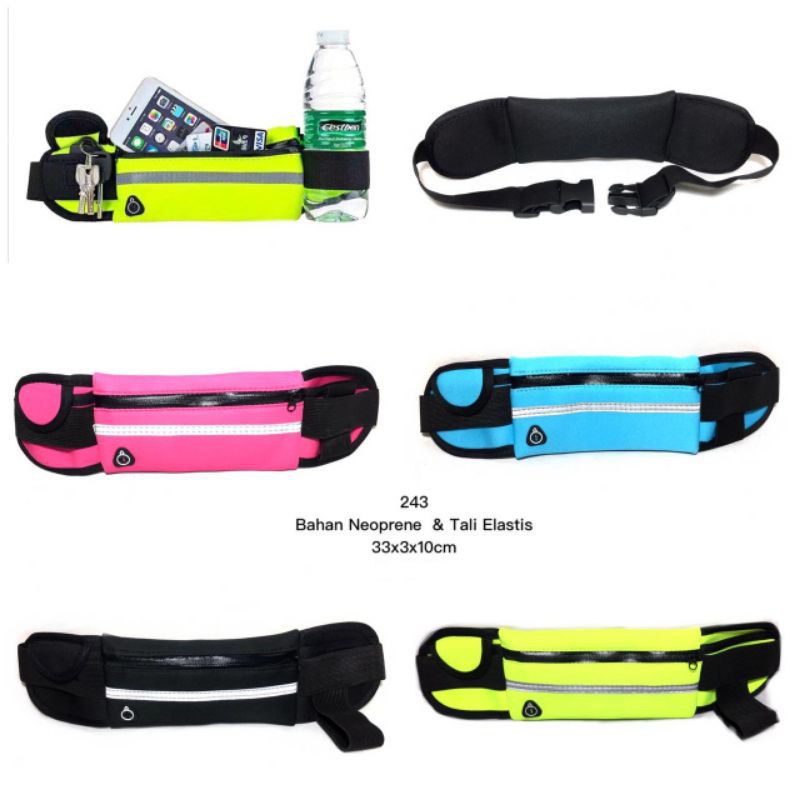 Tas Ikat Pinggang Lari Waterproof 1 Kantong/Tas joging/Go Belt/Running belt