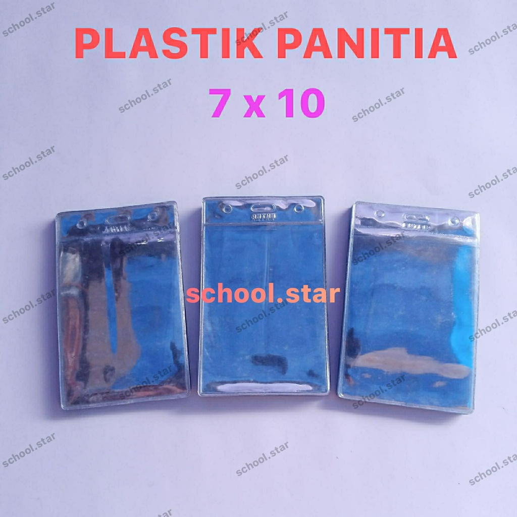 

PLASTIK PANITIA 1PAK=100PCS / PLASTIK NAM TAG 7 X 10 / PLASTIK ID CARD MIKA (TEBAL PREMIUM 0.15)
