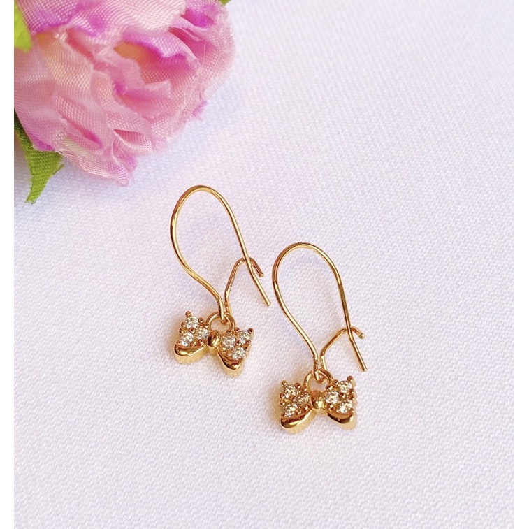 Anting Anak / Dewasa Kristal Ribbon