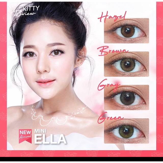 Softlens mini ella gray brown hazel green original korea kitty kawaii