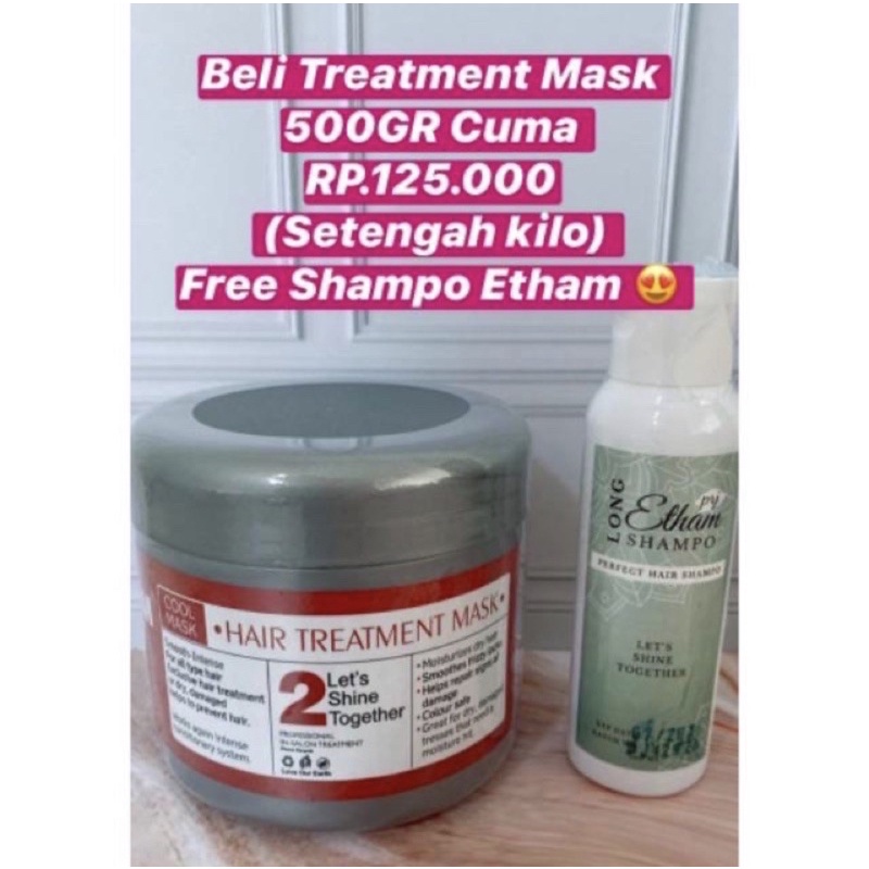 Hair treatment mask jestham 500 gram ( free shampo etham 100ml )