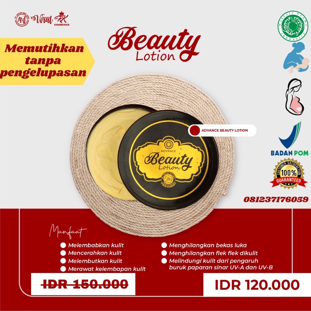 BEUTY LOTION RK GLOW/ BODY LOTION RK GLOW / PEMUTIH BADAN BPOM