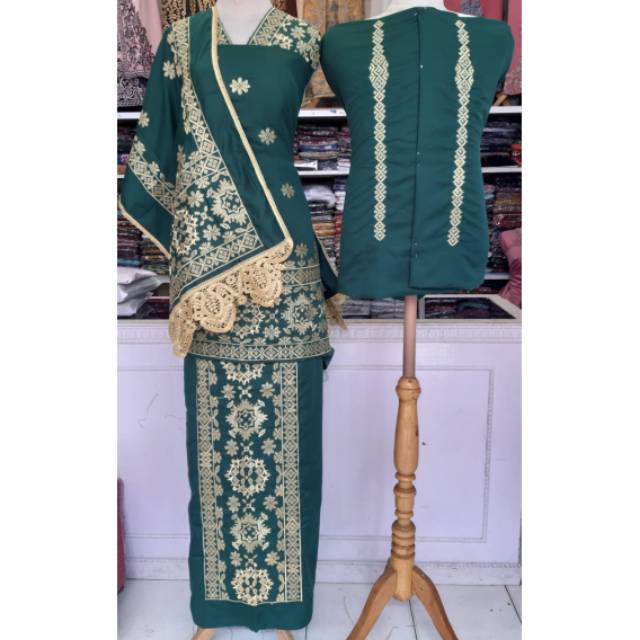 Bahan bordir Songket set selendang Couple
