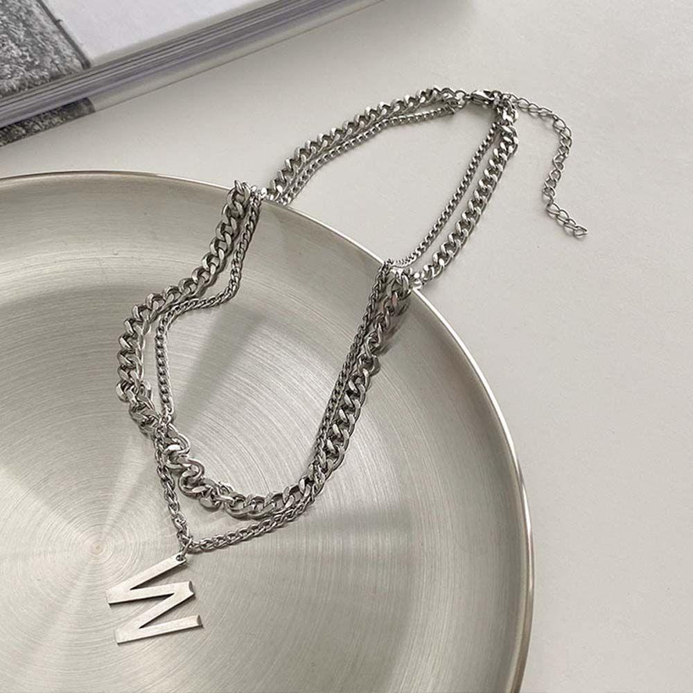 Mxbeauty Kalung Wanita Hadiah Teman Hip Hop Hadiah Pacar Rantai Tebal Sweater Rantai Pasangan Kalung Gaya Korea Necklace