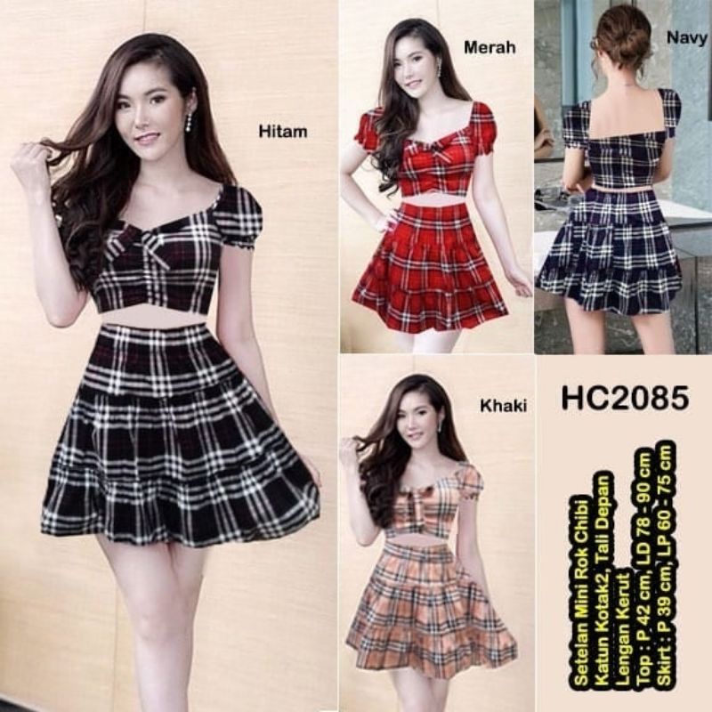 HC2085 stelan mini rok cibi